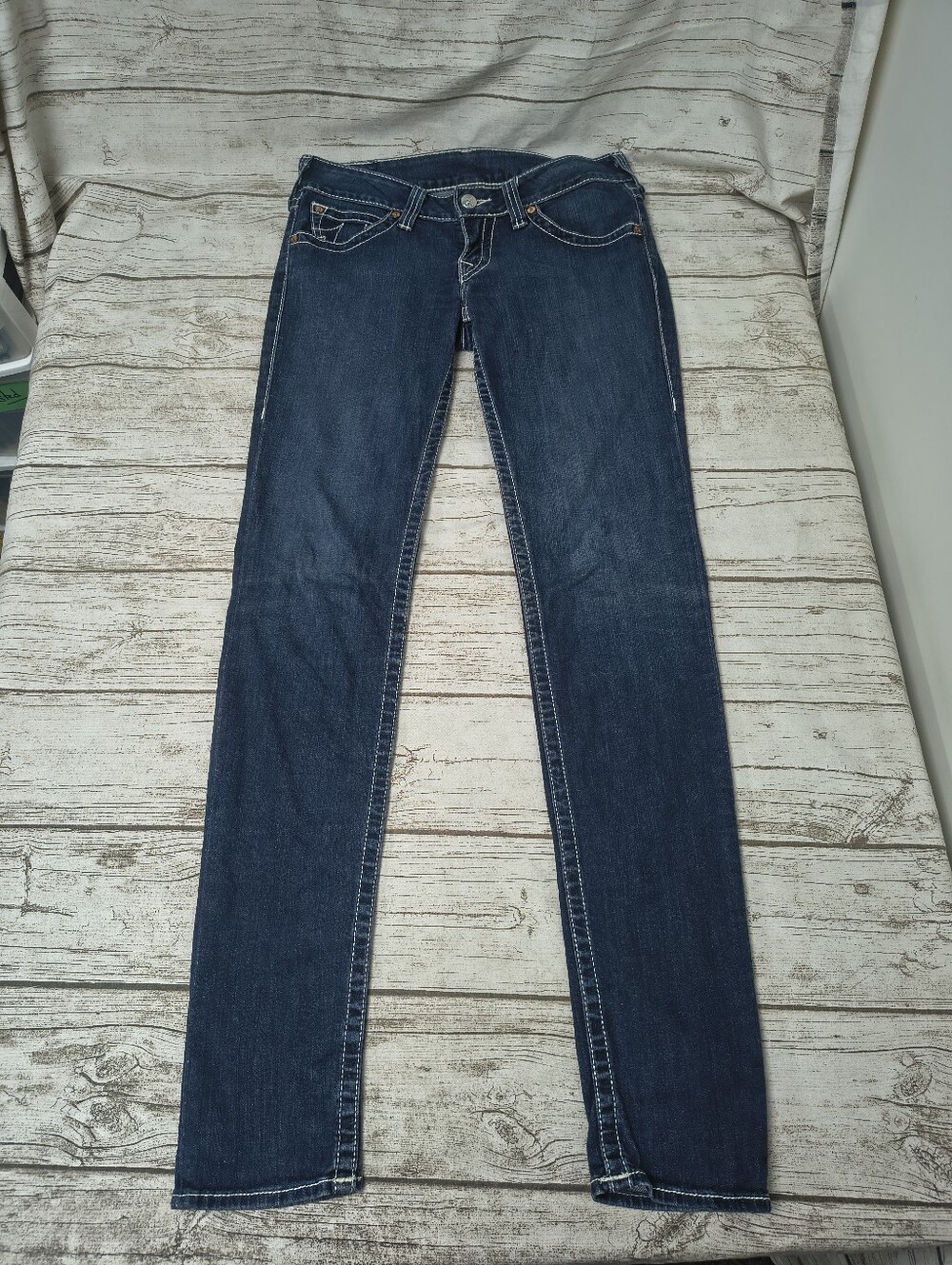 True Religion Y2K Thick Stitch Skinny Jeans Made In USA Size 31